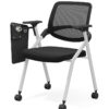 TC-610 Mobile Training Chair – Mesh Back, Flip-Up Armrests, Nesting Design | B2B Wholesale & OEM - Thumbnail Image 4