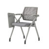 TC-824 mobile folding training chair with black mesh back, padded seat, fixed armrests, and optional casters – wholesale from China Foshan factory.