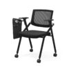TC-843 Mobile Folding Training Chair – Ergonomic Mesh Back with Foldable Seat, Optional Writing Tablet and Casters - Thumbnail Image 3