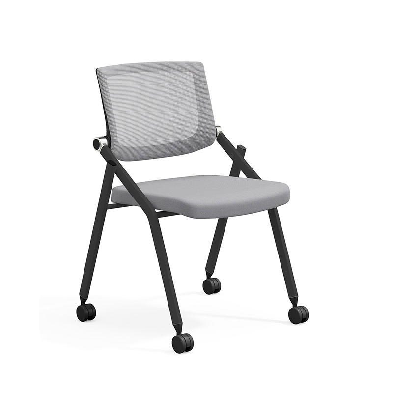 TC-843 Mobile Folding Training Chair – Ergonomic Mesh Back with Foldable Seat, Optional Writing Tablet and Casters - Image 15