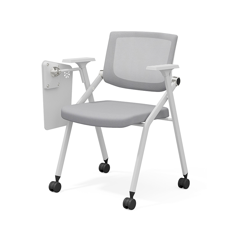 TC-843 Mobile Folding Training Chair – Ergonomic Mesh Back with Foldable Seat, Optional Writing Tablet and Casters - Image 13