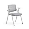 TC-843 Mobile Folding Training Chair – Ergonomic Mesh Back with Foldable Seat, Optional Writing Tablet and Casters - Thumbnail Image 12