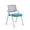 TC-843 Mobile Folding Training Chair – Ergonomic Mesh Back with Foldable Seat, Optional Writing Tablet and Casters - Thumbnail Image 9