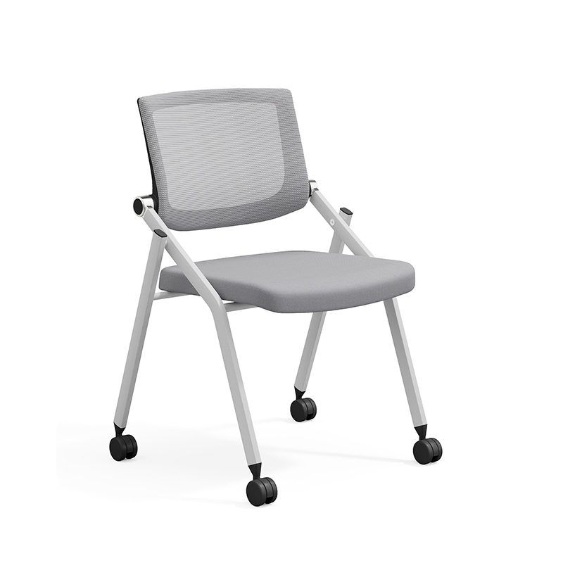 TC-843 Mobile Folding Training Chair – Ergonomic Mesh Back with Foldable Seat, Optional Writing Tablet and Casters - Image 5