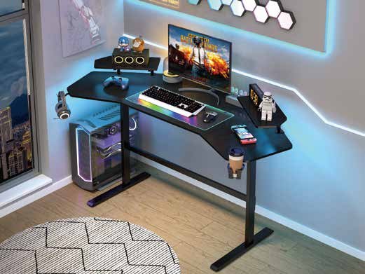 GT-031A Gaming Desk 120cm Height Adjustable with LED Strip - Image 1