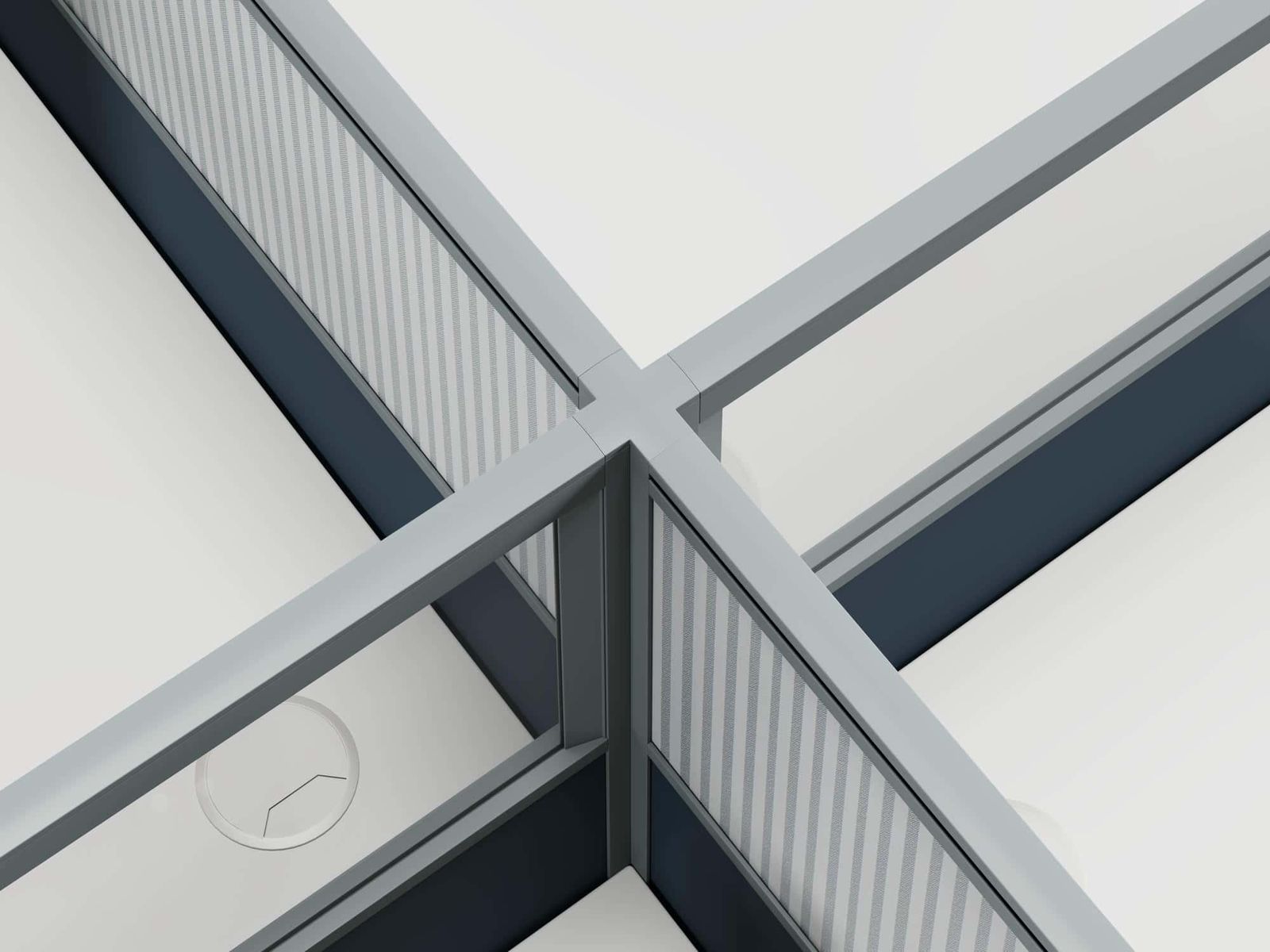 C20 Modular Office Workstation Partition Desk whitebg 2 - Ergovari