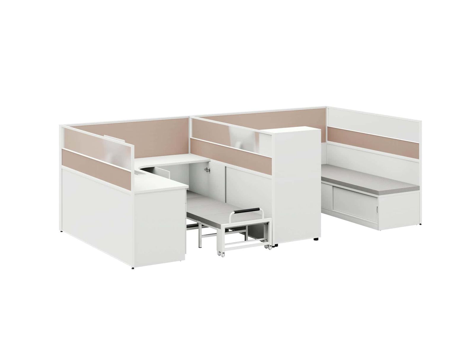C3060C Project Partition Workstation Combination - Fashion White gallery - Ergovari