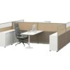 C3060E Project Partition Workstation Combination - ABI Brown gallery - Ergovari