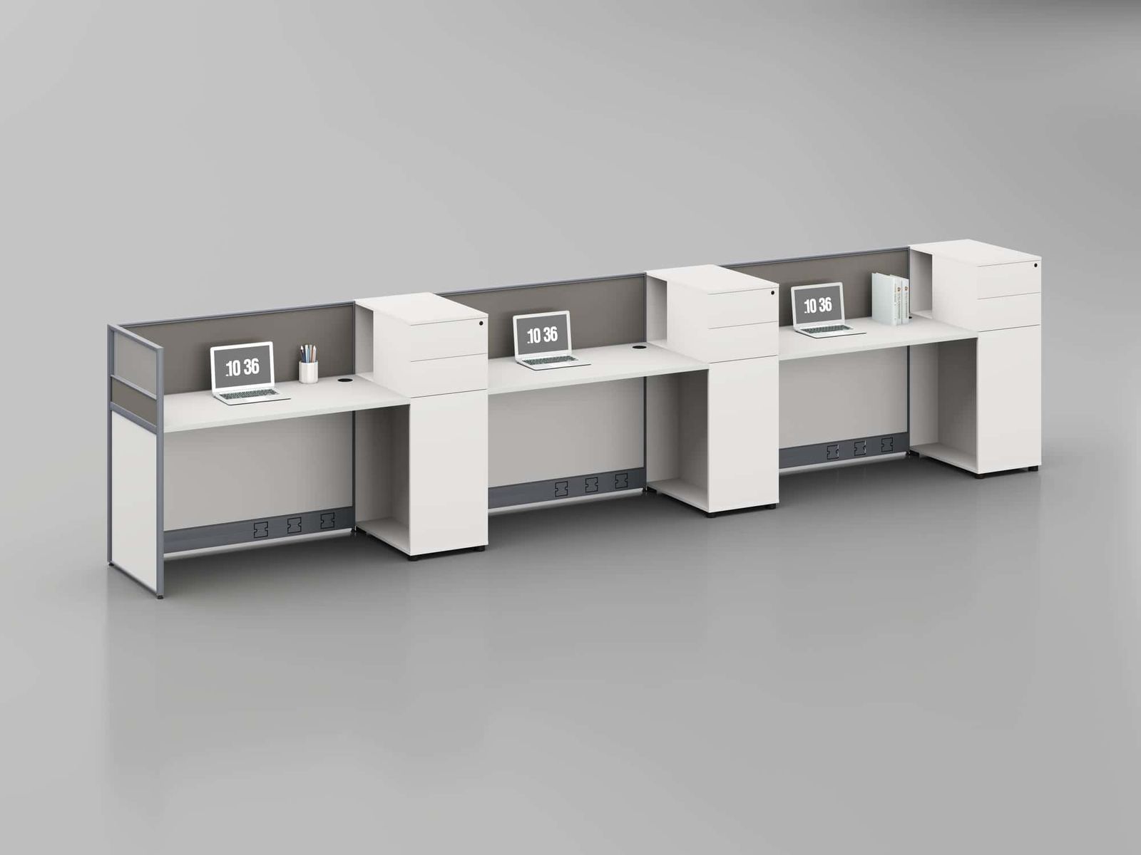 C30A Modular Office Workstation Partition Desk - Straight Desk gallery - Ergovari