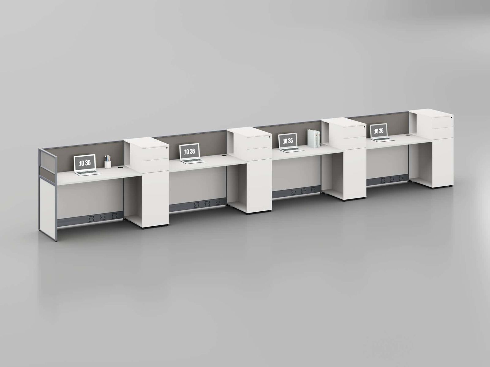 C30A Modular Office Workstation Partition Desk - Straight Desk gallery - Ergovari