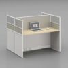 C30A Modular Office Workstation Partition Desk - Oxidized Grey whitebg 23 - Ergovari
