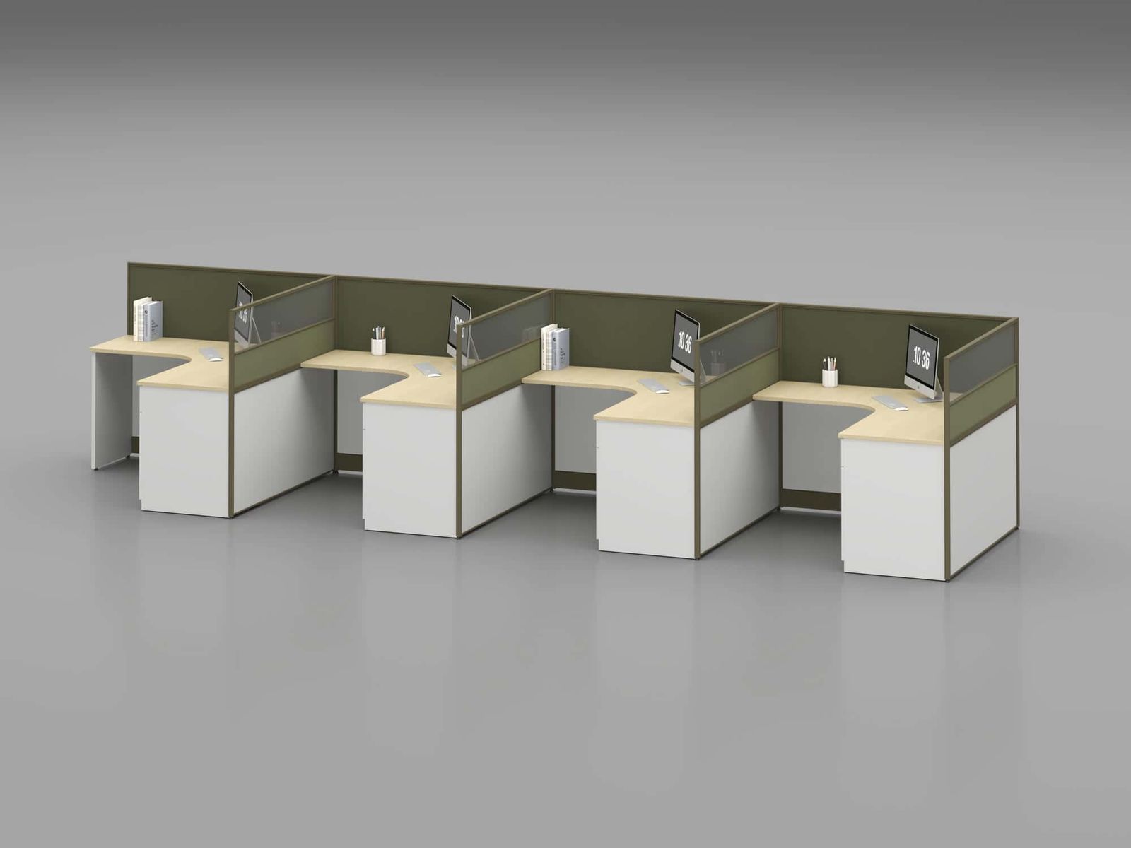C30B Modular Office Workstation Partition Desk gallery - Ergovari