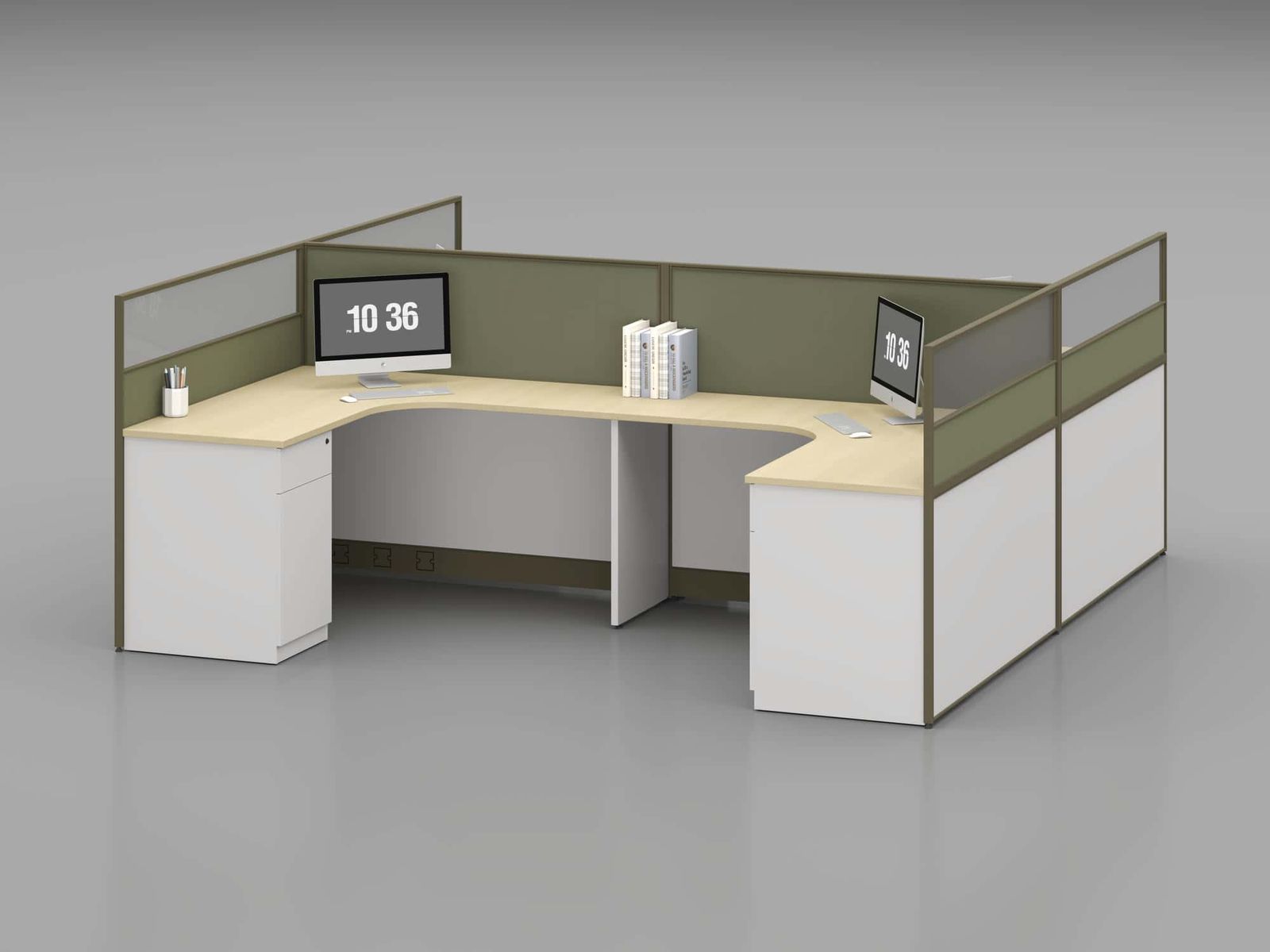 C30B Modular Office Workstation Partition Desk gallery - Ergovari