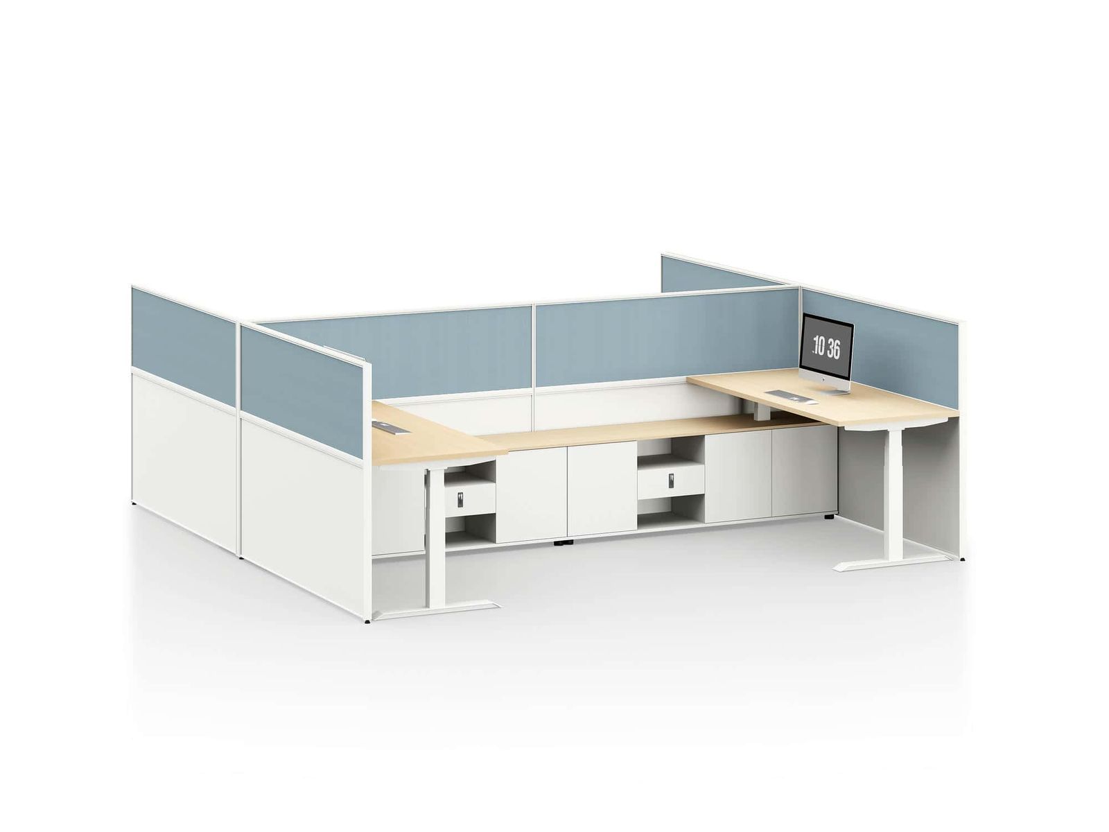 C30C Height Adjustable Desk whitebg 1 - Ergovari