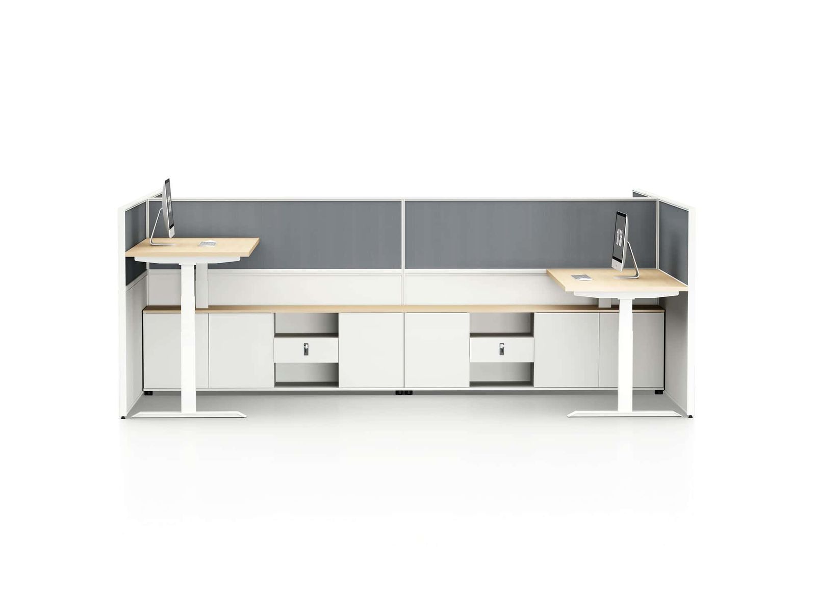 C30C Height Adjustable Desk whitebg 2 - Ergovari