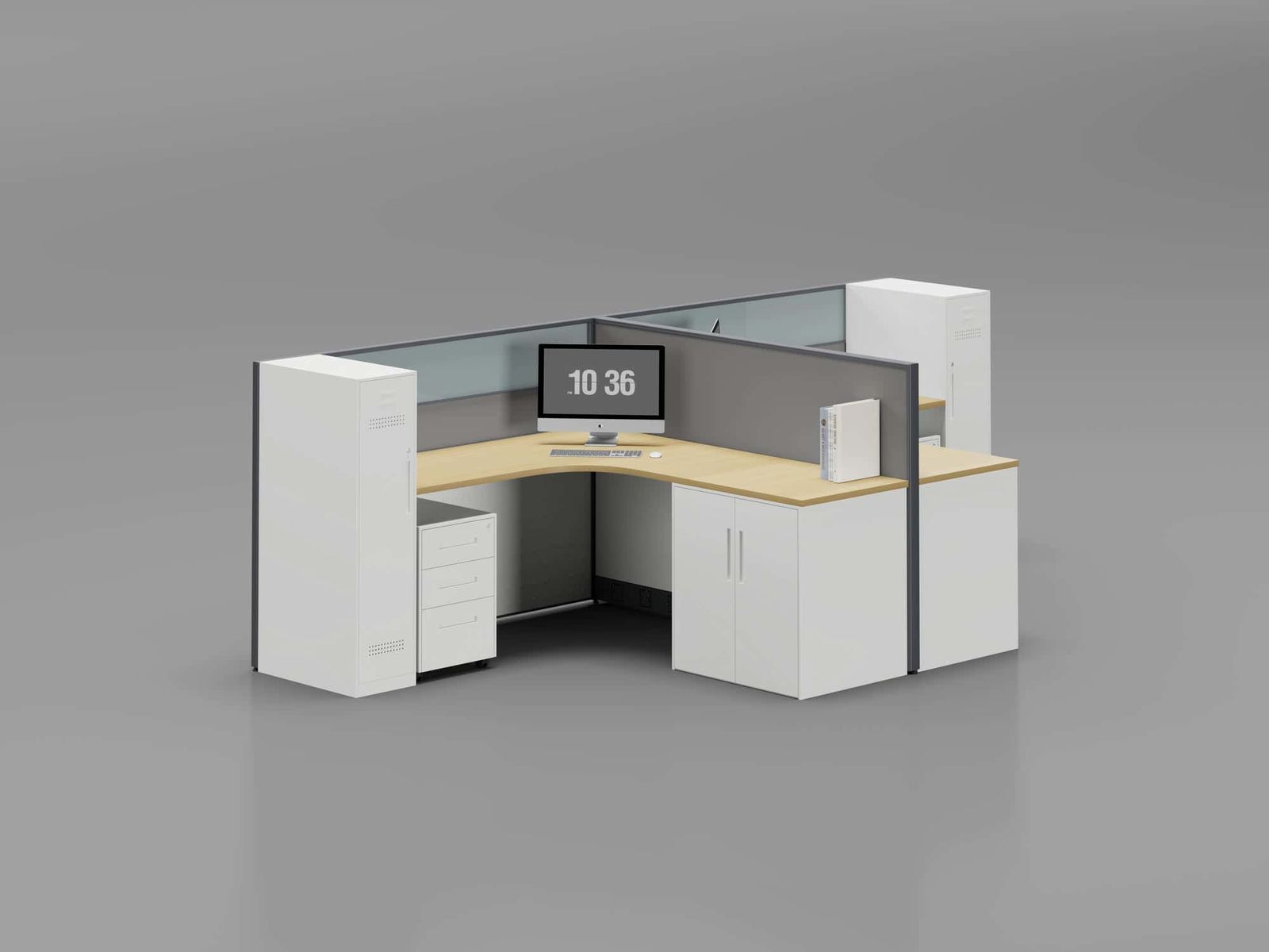 C4060D Modular Office Workstation Partition Desk gallery - Ergovari