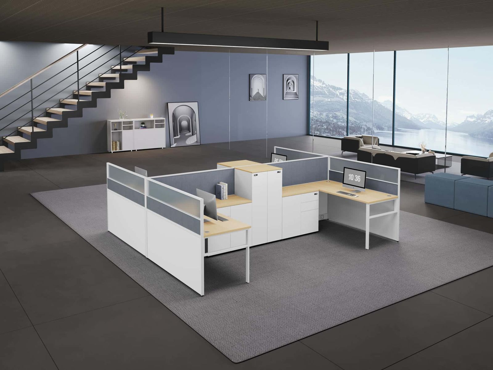 C40A Modular Office Workstation Partition Desk gallery - Ergovari