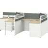 C40C Project Partition Workstation Combination - Fashion White gallery - Ergovari