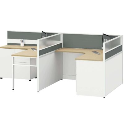 C40C Project Partition Workstation Combination - Fashion White gallery - Ergovari