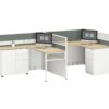 C40C Project Partition Workstation Combination - Fashion White gallery - Ergovari