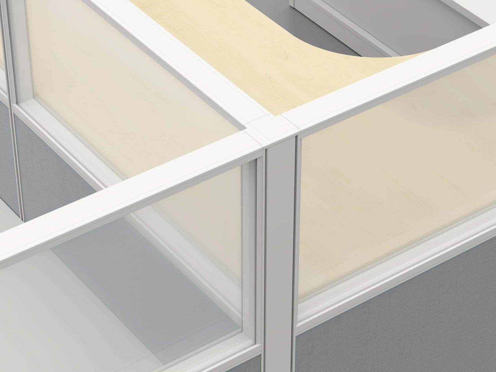 C60 Modular Office Workstation Partition Desk gallery - Ergovari