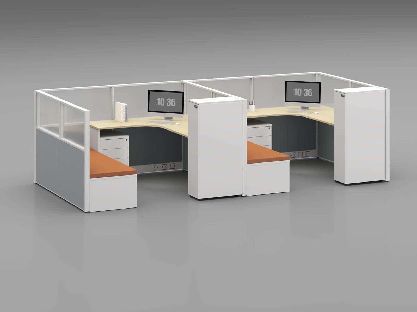 C60 Modular Office Workstation Partition Desk gallery - Ergovari