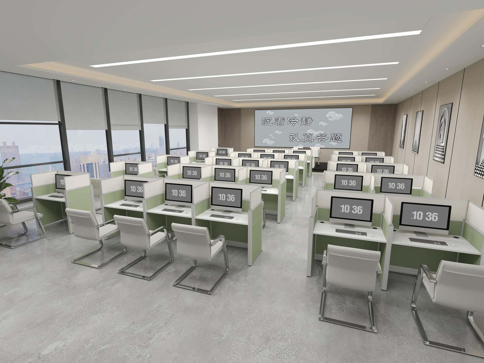 ERA001 Modular Office Workstation Partition Desk - Oxidized Grey scene 6 - Ergovari