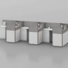 ERA001 Modular Office Workstation Partition Desk - Oxidized Grey whitebg 15 - Ergovari