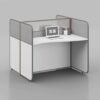 ERA001 Modular Office Workstation Partition Desk - Oxidized Grey whitebg 20 - Ergovari