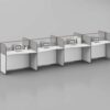 ERA001 Modular Office Workstation Partition Desk - Oxidized Grey whitebg 24 - Ergovari