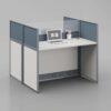 ERA002 Modular Office Workstation Partition Desk - Oxidized Grey whitebg 56 - Ergovari