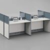 ERA002 Modular Office Workstation Partition Desk - Oxidized Grey whitebg 57 - Ergovari