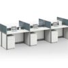 ERA002 Modular Office Workstation Partition Desk - Oxidized Grey whitebg 59 - Ergovari