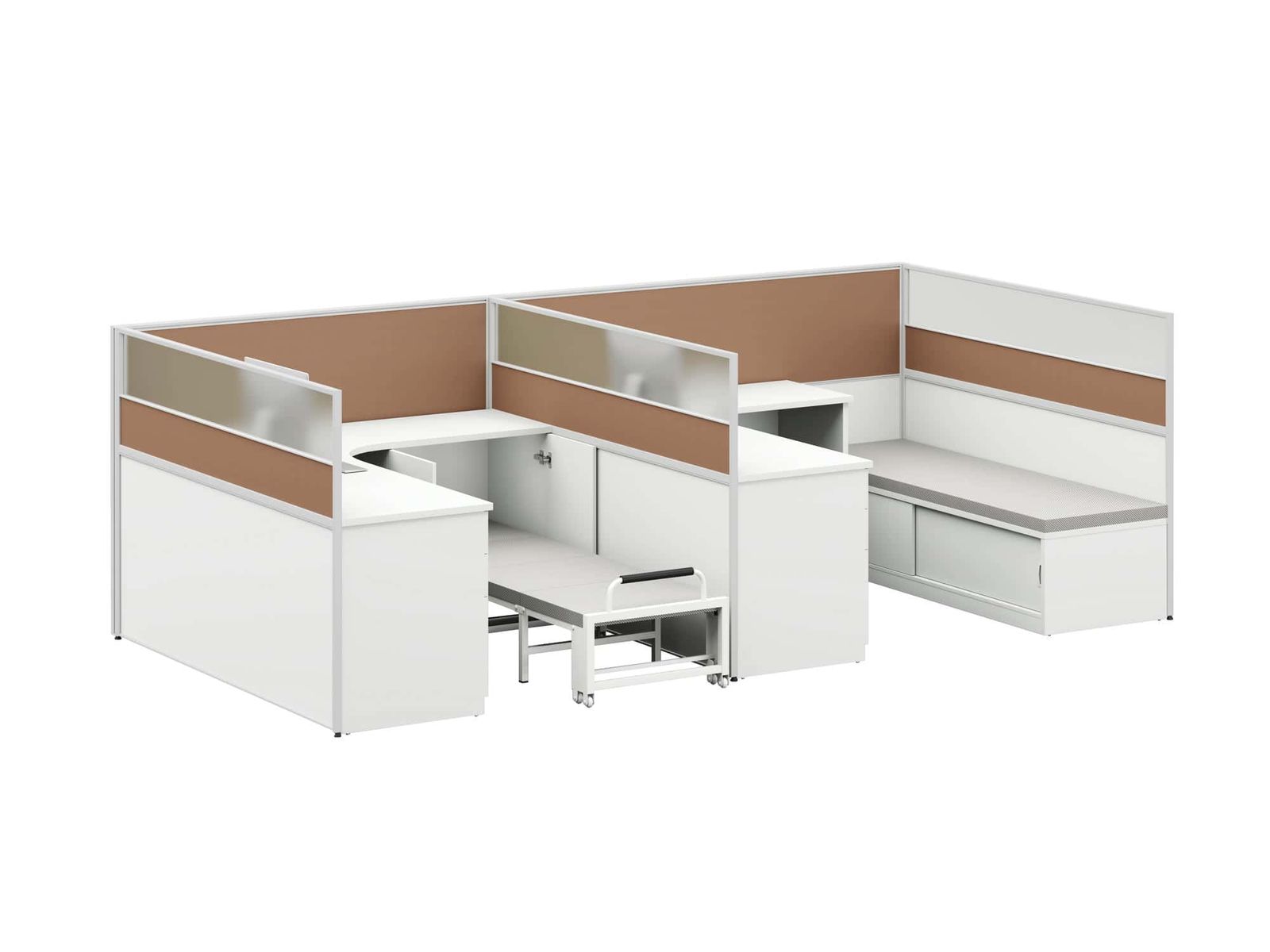 H3060 Project Partition Workstation Combination - Fashion White gallery - Ergovari