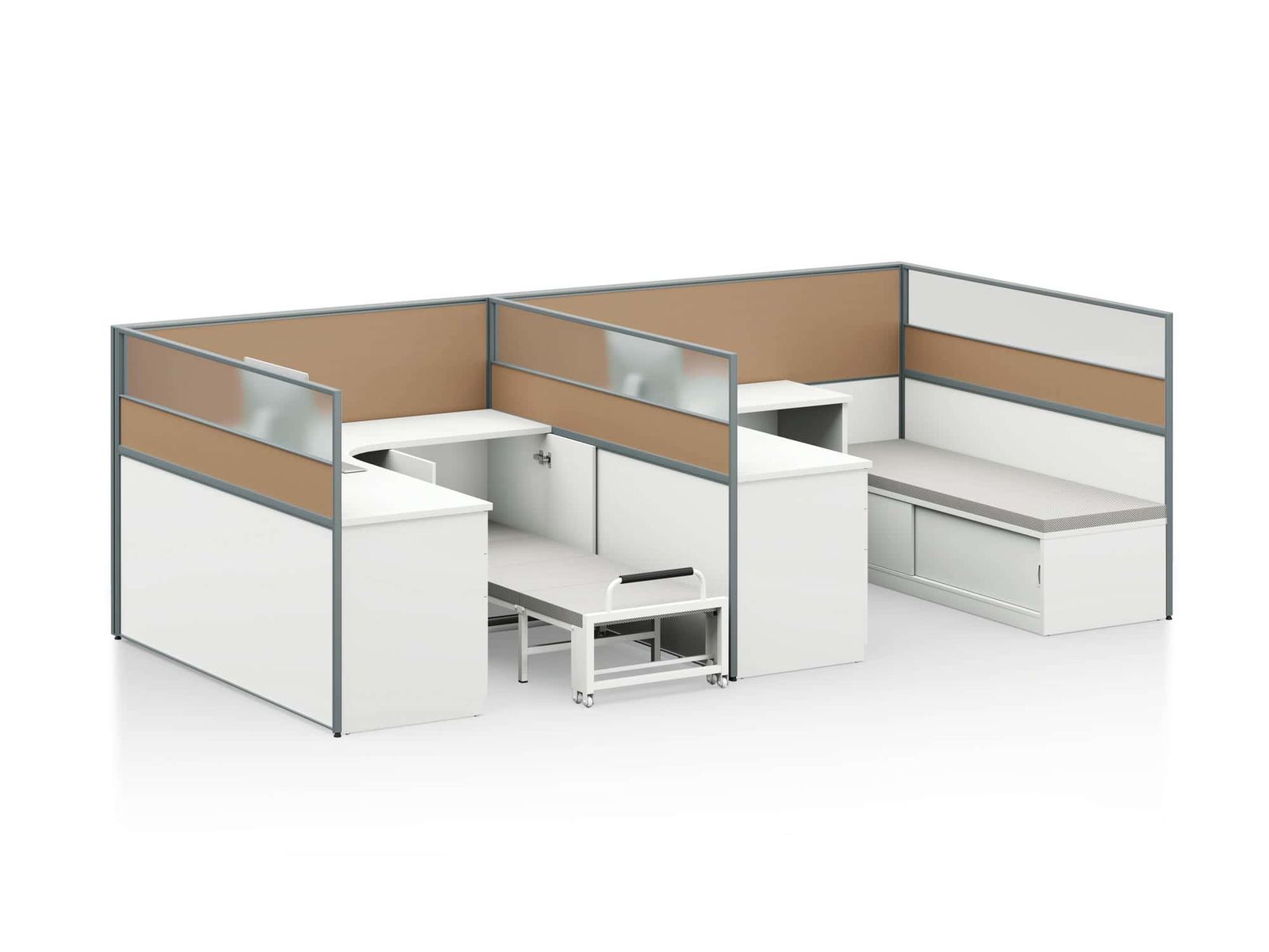 H3060 Project Partition Workstation Combination - Fashion White gallery - Ergovari