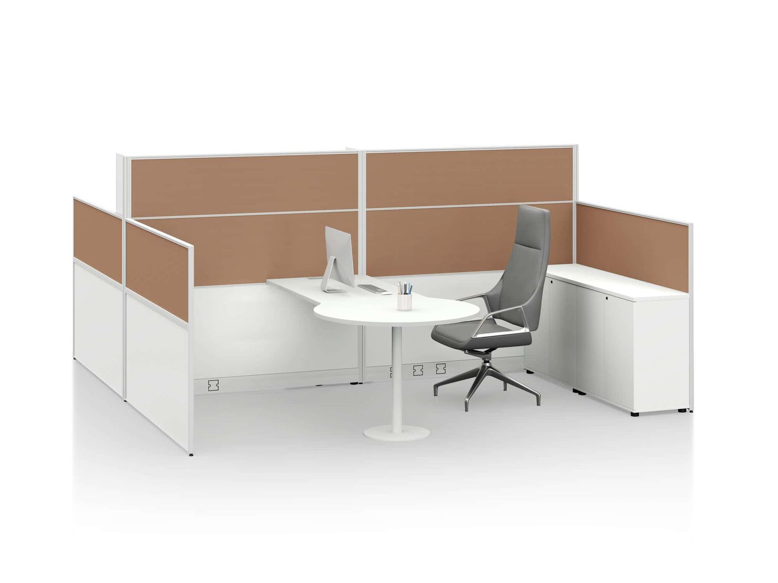 H3060 Project Partition Workstation Combination - Fashion White gallery - Ergovari