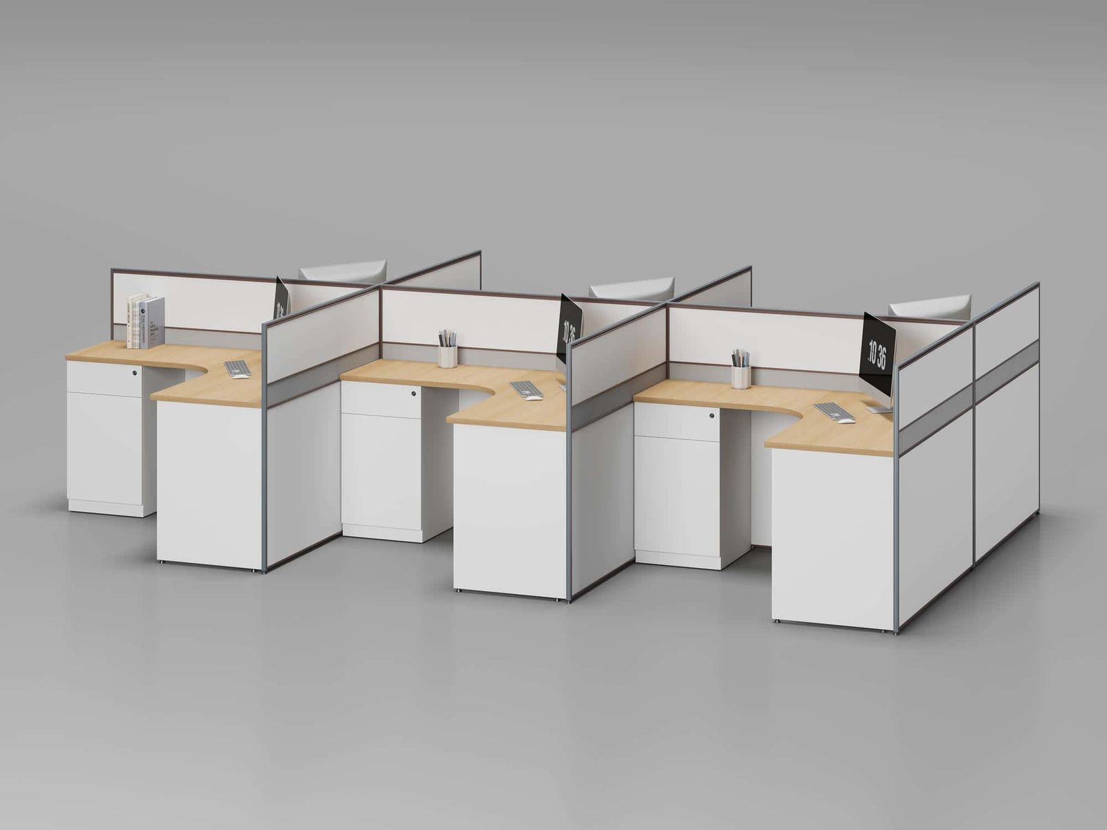 P20 Modular Office Workstation Partition Desk gallery - Ergovari
