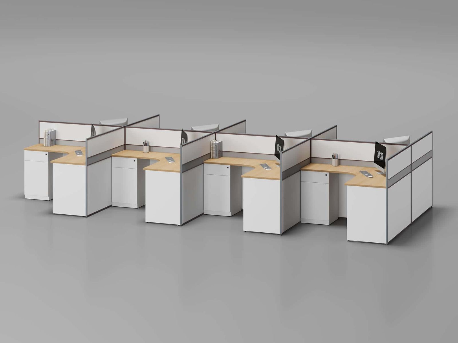 P20 Modular Office Workstation Partition Desk gallery - Ergovari