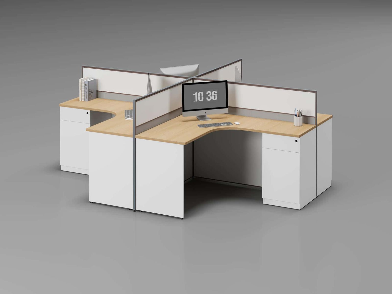 P20 Modular Office Workstation Partition Desk gallery - Ergovari