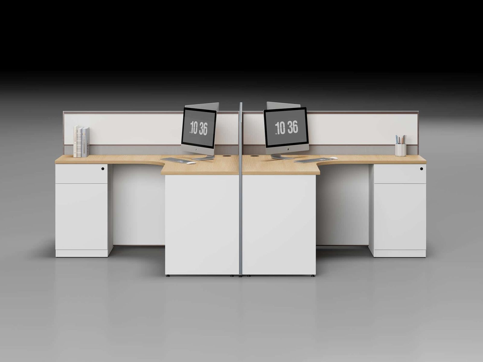 P20 Modular Office Workstation Partition Desk gallery - Ergovari