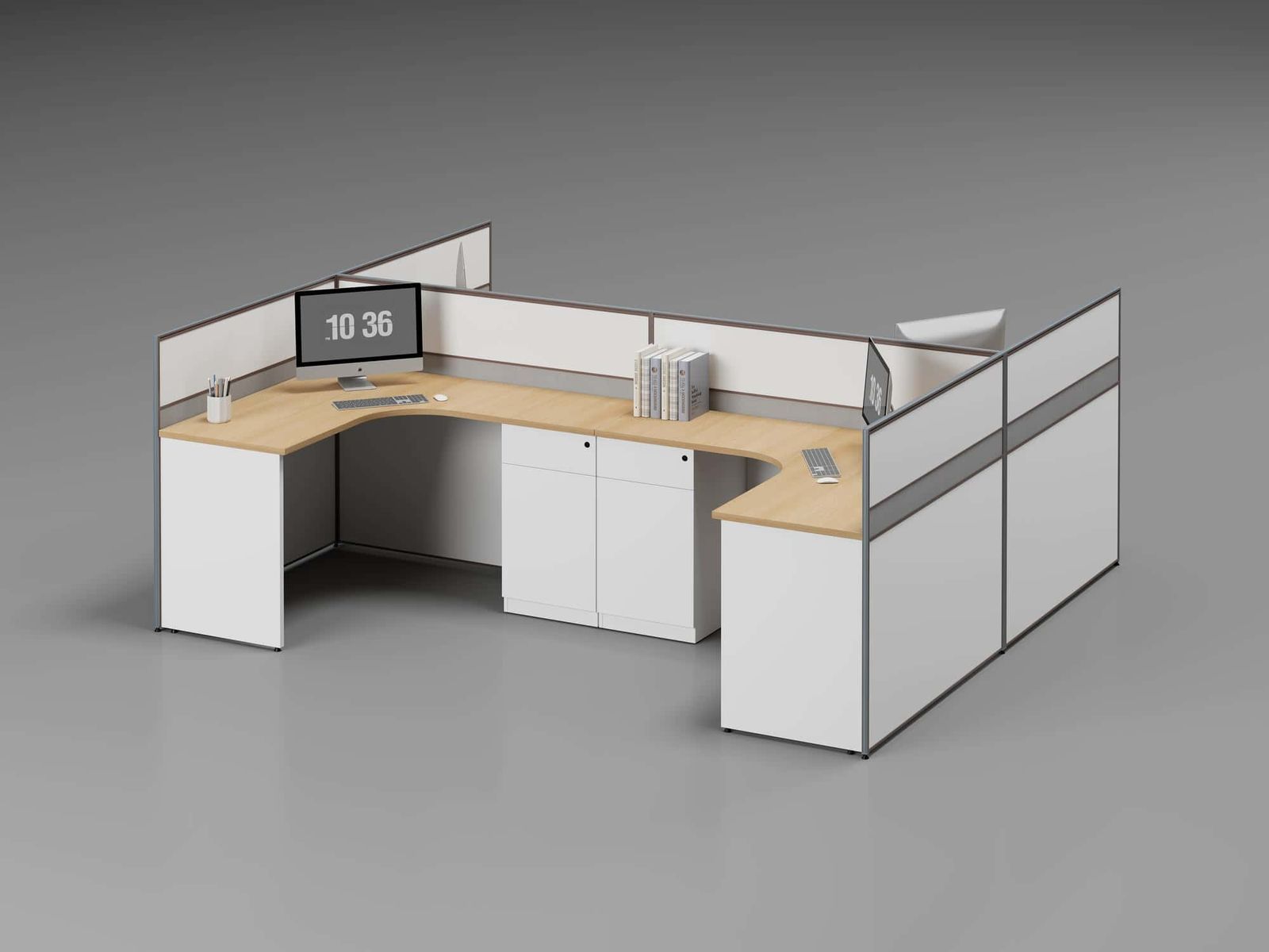 P20 Modular Office Workstation Partition Desk gallery - Ergovari