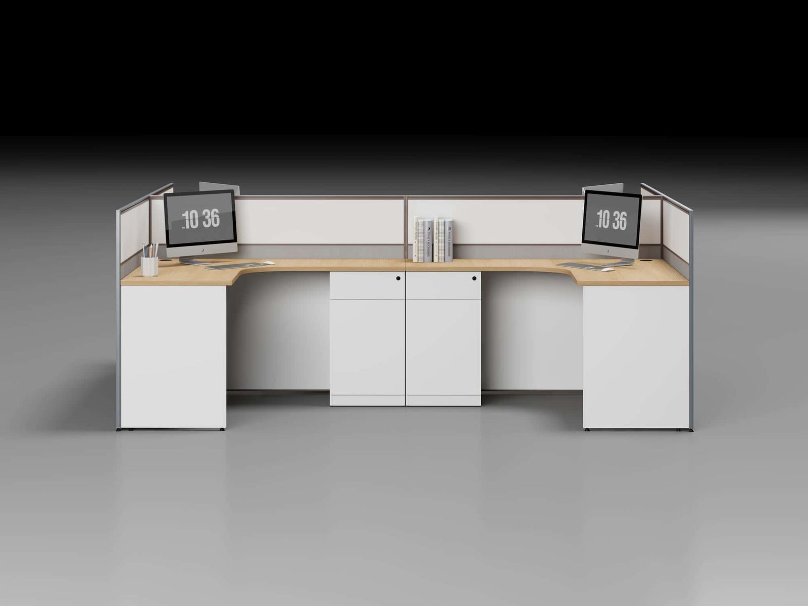 P20 Modular Office Workstation Partition Desk gallery - Ergovari
