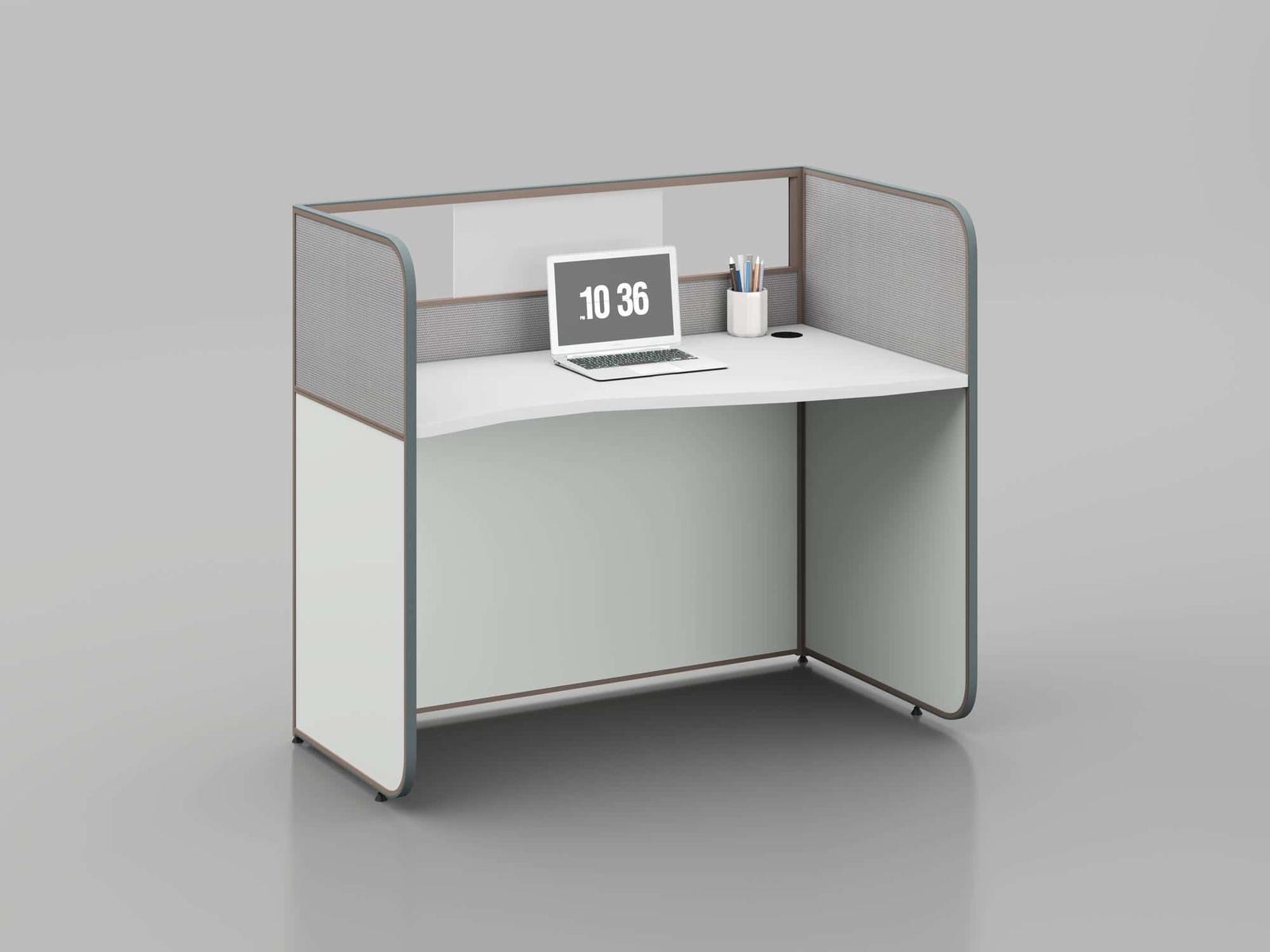 P20B Modular Office Workstation Partition Desk - Straight Desk gallery - Ergovari