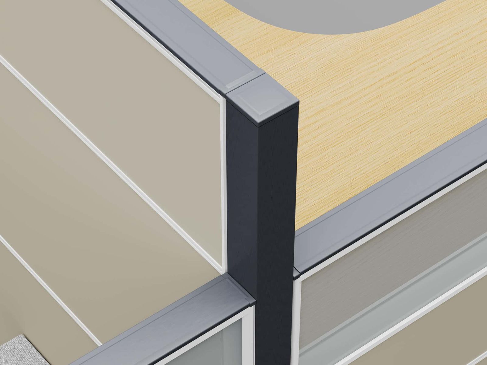 P60 Modular Office Workstation Partition Desk gallery - Ergovari