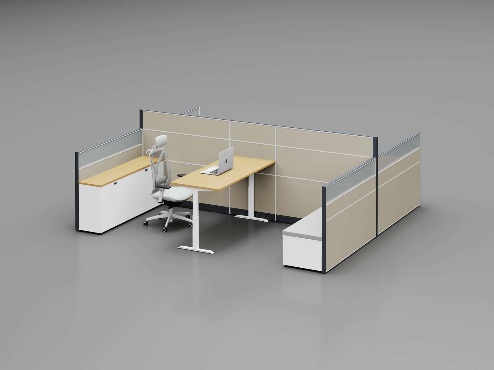 P60 Modular Office Workstation Partition Desk gallery - Ergovari