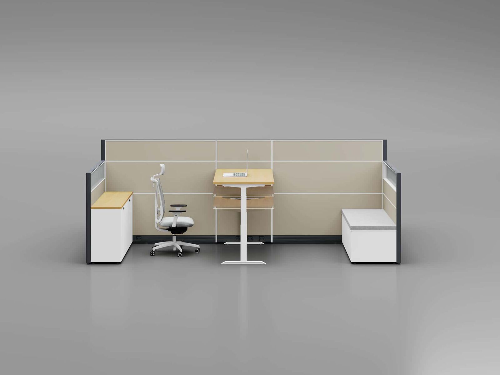 P60 Modular Office Workstation Partition Desk gallery - Ergovari