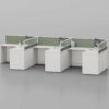 T10 Modular Office Workstation Partition Desk - Oxidized Grey whitebg 69 - Ergovari