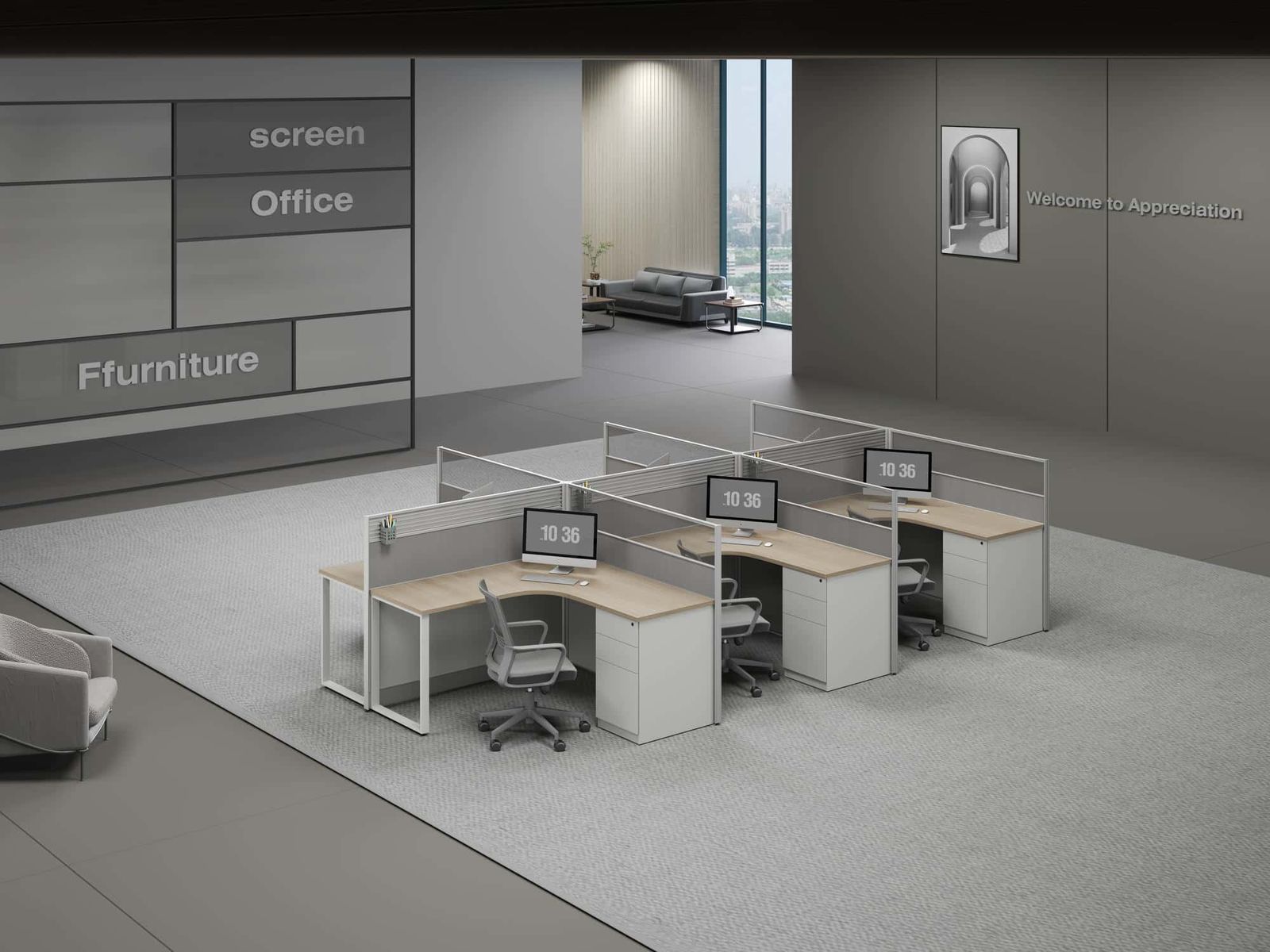 T525 Project Partition Workstation Combination gallery - Ergovari