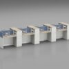 U2535-2812A Modular Office Workstation Partition Desk whitebg 20 - Ergovari