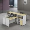 U25A-1514 Modular Office Workstation Partition Desk - Oxidized Silver scene 1 - Ergovari